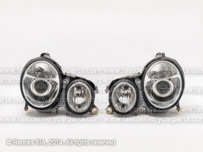 MB E W210 99->03 lukturis XENON CLEAR gaišs hroms komplekts E DEPO