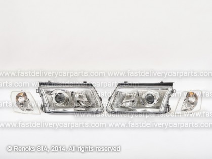 VW Passat 96->00 lukturis ar lēcu un pagriezienu komplekts E DEPO