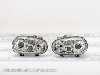 VW Golf 98->03 lukturis H7/H7/H3 gaišs komplekts E DEPO