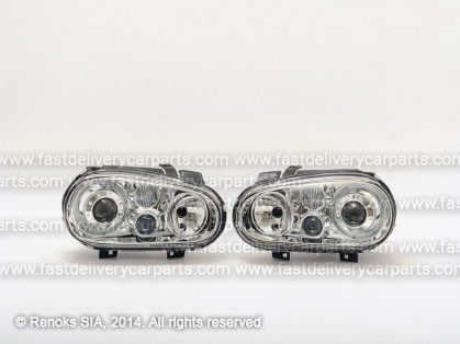 VW Golf 98->03 lukturis H7/H7/H3 gaišs komplekts E DEPO