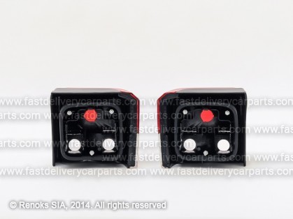 VW Transporter 90->03 aizmugures CRISTAL balts/sarkans komplekts E DEPO
