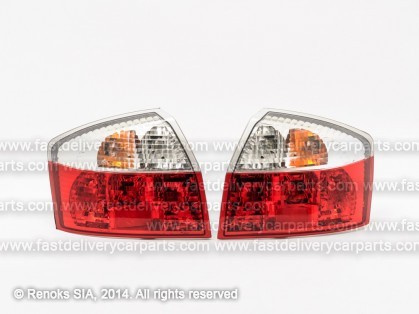 AD A4 01->04 задние фонари CRISTAL красный/белый комплект E DEPO