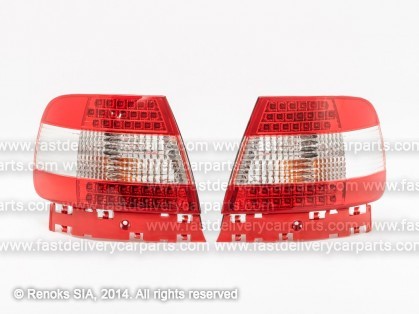 AD A4 95->99 aizmugures LED sarkans/balts komplekts E DEPO