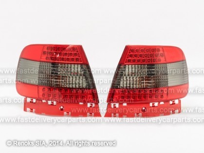 AD A4 95->99 задние фонари LED красный/тонированый комплект E DEPO