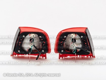 AD A4 95->99 задние фонари CRISTAL красный/белый комплект E DEPO