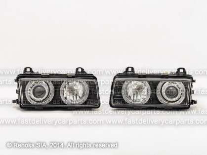 BMW 3 E36 91->98 lukturis Engel Eyes bez pagrieziena tumšs komplekts E DEPO