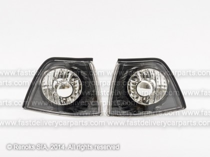BMW 3 E36 91->98 corner lamp with bulb cover black set E DEPO
