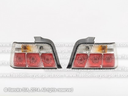 BMW 3 E36 91->98 tail lamp SED CRISTAL whiteset E DEPO