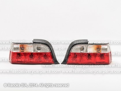 BMW 3 E36 91->98 COUPE задние фонари CRISTAL красный/белый комплект E DEPO