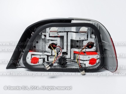 BMW 7 E38 94->01 aizmugures CRISTAL +LED šūnas tonēts/sarkans komplekts E 94->99 DEPO