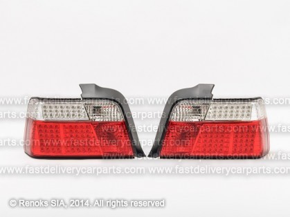 BMW 3 E36 91->98 tail lamp SED LED white/red set E DEPO