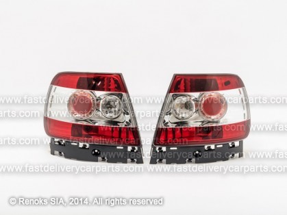 AD A4 95->99 задние фонари CLEAR красный/белый комплект E