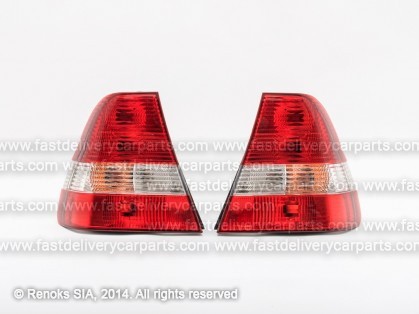 BMW 3 E46 01->05 COMPACT tail lamp CRISTAL white/red set