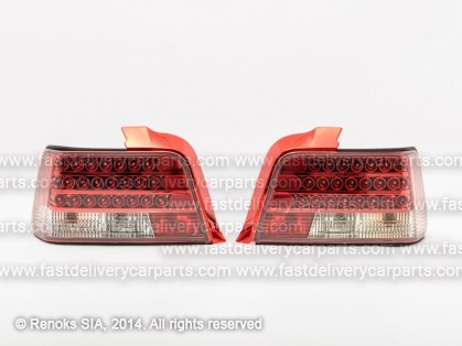 BMW 3 E36 91->98 aizmugures SED LED sarkans komplekts E