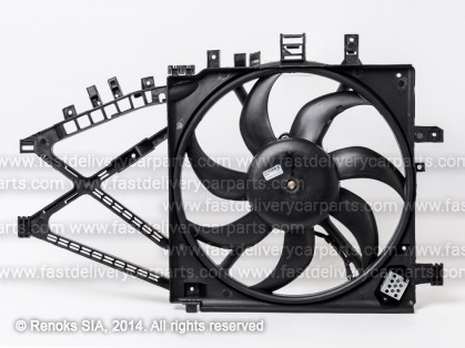 OP Corsa 00->06 ventilators ar difuzoru 385mm 200W 3pin ar rezistoru